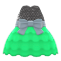 Bubble-Skirt Party Dress (Green) NH Icon.png