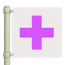 Purple & White Flag (Hospital) HHP Icon.png