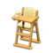 High Chair (Natural Wood - Yellow) NH Icon.png