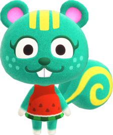 Artwork of Nibbles the Squirrel