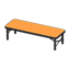 Outdoor Bench (Black - Orange)