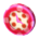 Polka-dot clock's Peach pink variant