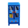 blue cabinet