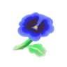 blue pansies