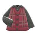 Checkered Sweater Vest (Berry Red) NH Icon.png
