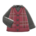 Checkered sweater vest's Berry red variant
