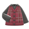Checkered Sweater Vest (Berry Red) NH Icon.png