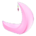 Crescent-moon chair's Pink variant