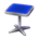 Metal-rim table's Blue variant