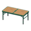 Outdoor Table (Green - Dark Wood)