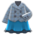 Peacoat-and-skirt combo's Blue variant