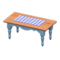 Ranch Tea Table (Blue - Blue Gingham) NH Icon.png