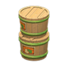 stacked senmaizuke barrels