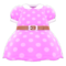 Belted Dotted Dress (Pink) NH Icon.png