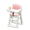 High Chair (White - Pink) NH Icon.png