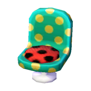 Polka-Dot Chair (Melon Float - Pop Black) NL Model.png