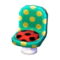 Polka-Dot Chair (Melon Float - Pop Black) NL Model.png