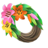 fancy lily wreath
