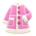 Faux-shearling coat's Pink variant