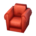 Simple armchair's Red variant