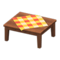 Wooden Table (Dark Wood - Orange) NH Icon.png