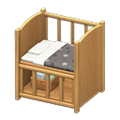 Baby Bed (Natural Wood - Black) NH Icon.png