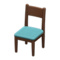 Simple Chair (Brown - Light Blue) NH Icon.png