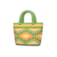 Diamond-Weave Basket Bag