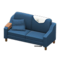 Sloppy Sofa (Navy Blue - White) NH Icon.png