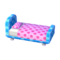 Polka-Dot Bed (Soda Blue - Peach Pink) NL Model.png