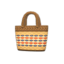 striped basket bag