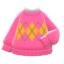 Argyle Sweater (Pink) NH Icon.png