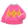 Argyle Sweater (Pink) NH Icon.png