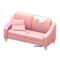 Sloppy Sofa (Pink - White) NH Icon.png
