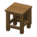 Box-shaped seat's Dark wood variant