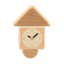 wooden-block wall clock