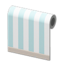 blue-striped wall