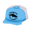 light blue cap