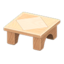 wooden-block table