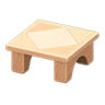 wooden-block table