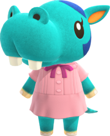 Artwork of Bertha the Hippo