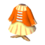 Orange lace-up dress