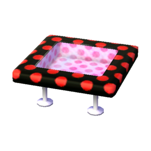 Polka-Dot Table (Pop Black - Peach Pink) NL Model.png