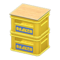 Stacked Bottle Crates (Yellow - Blue Logo) NH Icon.png