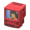 TV with VCR (Red - Music Video) NH Icon.png