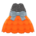 Bubble-skirt party dress's Orange variant
