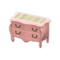 Elegant Dresser (Pink - White with Stripe) NH Icon.png