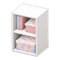 Upright Organizer (White - Pastel Flowers) NH Icon.png