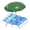 Beach Chairs with Parasol (Blue - Green) NH Icon.png