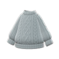 Aran-Knit Sweater (Gray) NH Storage Icon.png